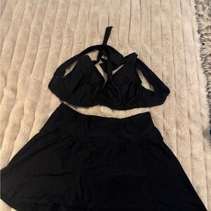 Shapermint Black Two piece swim suit